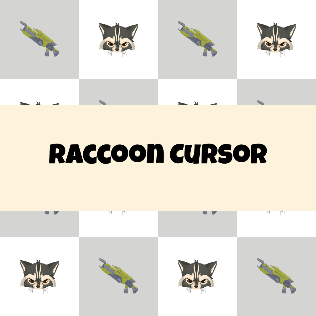 Preview Raccoon cursor custom cursor pack